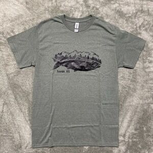 Gildan Unisex Medium Graphic Tee,‎ Toledo, WA, Fish, Fishing, Wildlife, PNW